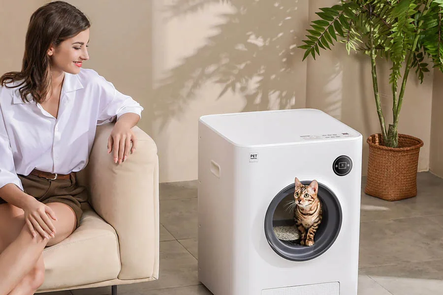 automatic self cleaning kitty litter box