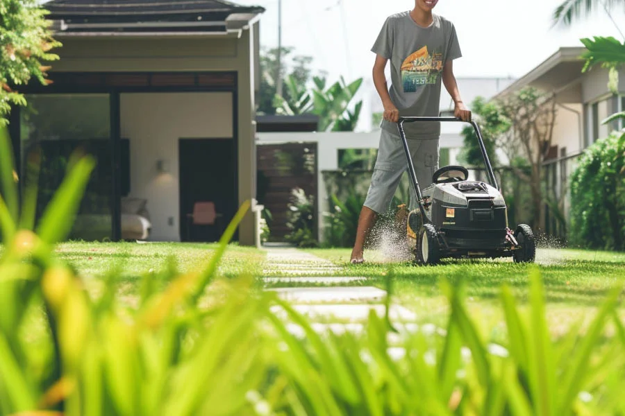 cordless electric self propelled mower