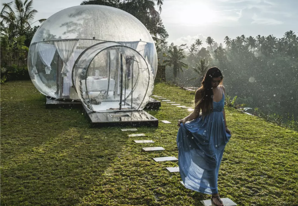 clear camping bubble tent